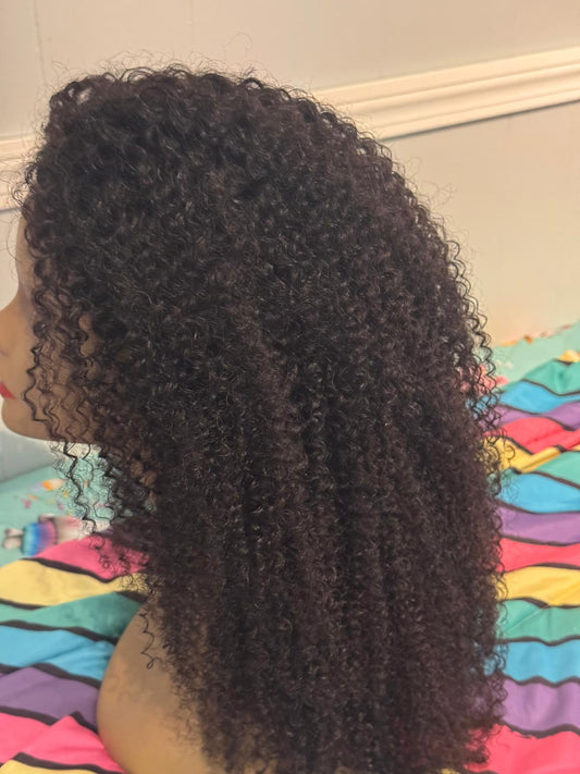 Kinky Curly Glueless Human Hair Wig (9x6)