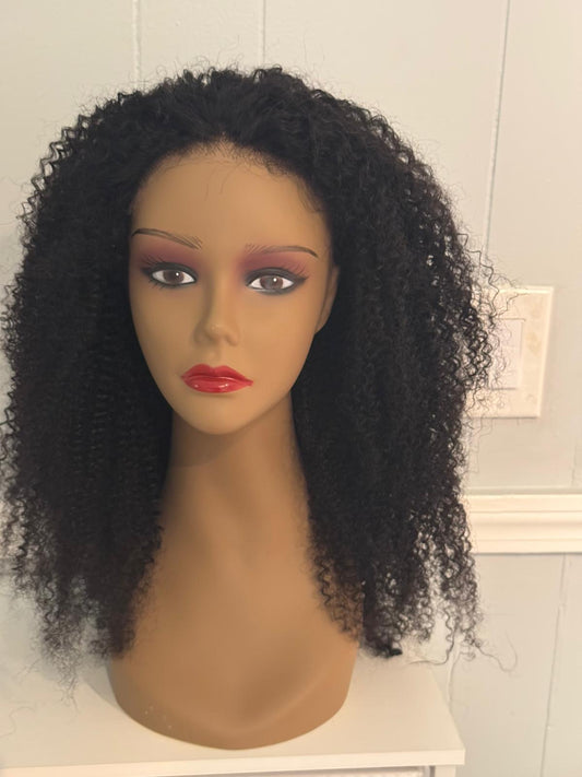 Kinky Curly Glueless Human Hair Wig (9x6)